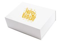 Geschenkbox "Happy Birthday" versch. Farben und Größen