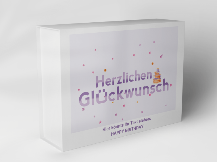 Geschenkbox "Glückwunsch mit Sternen und Kuchen" 1007_04_0009 