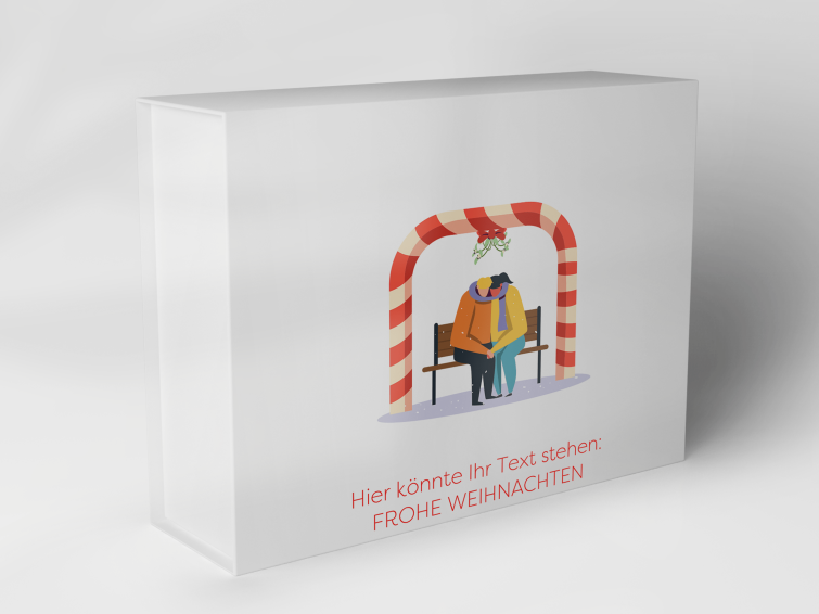 Geschenkbox "Weihnachtskuss unter Mistelzweig" 1007_08_0024