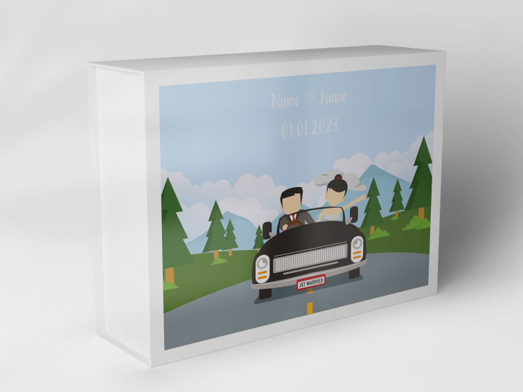 Geschenkbox "Brautpaar im Auto" 1007_05_0012