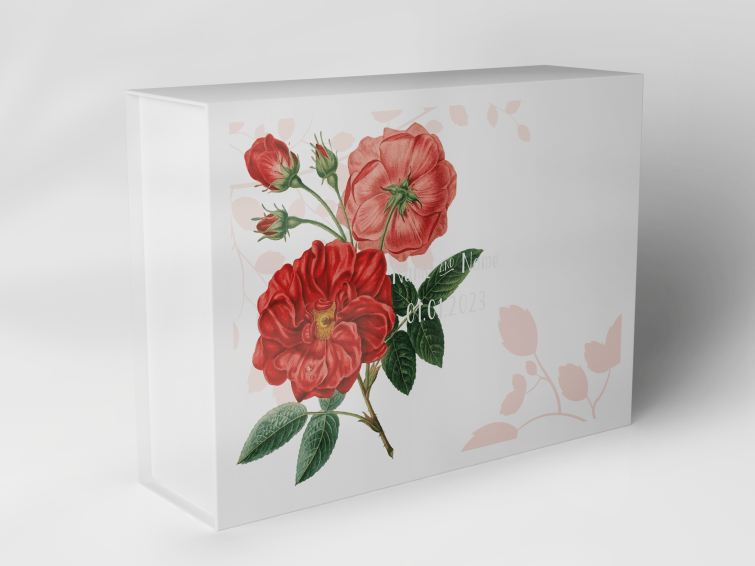 Geschenkbox "rote Blumen und Blätter" 1007_05_0018 