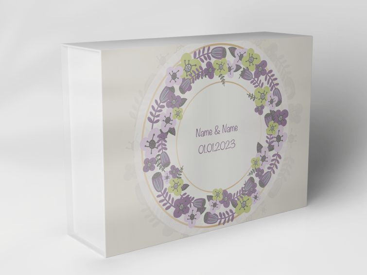 Geschenkbox "Blumenkranz in Lila und Grün" 1007_05_0038 