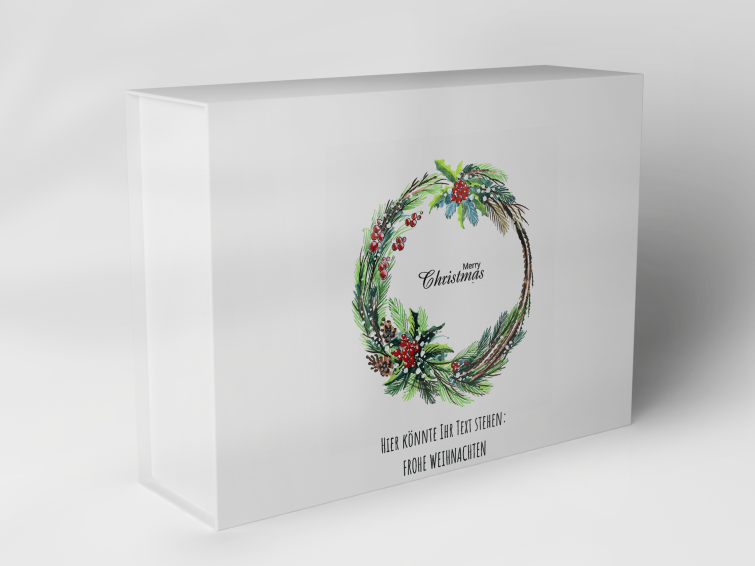 Geschenkbox "Weihnachtskranz mit Beeren" 1007_08_0076