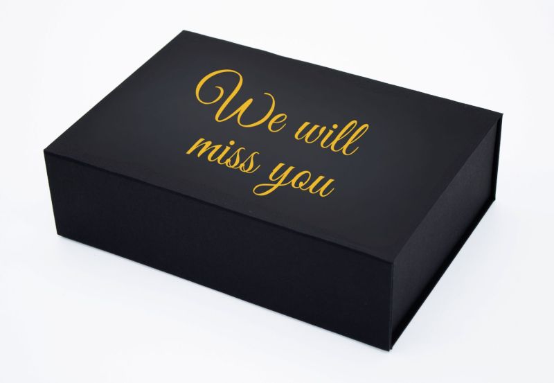 Geschenkbox "We will miss you " versch. Farben und Größen 1007M19_ 