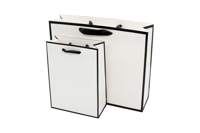 Papier-Tragetasche Bamberg in versch. Größen, matte Optik, Satinband 5107BA