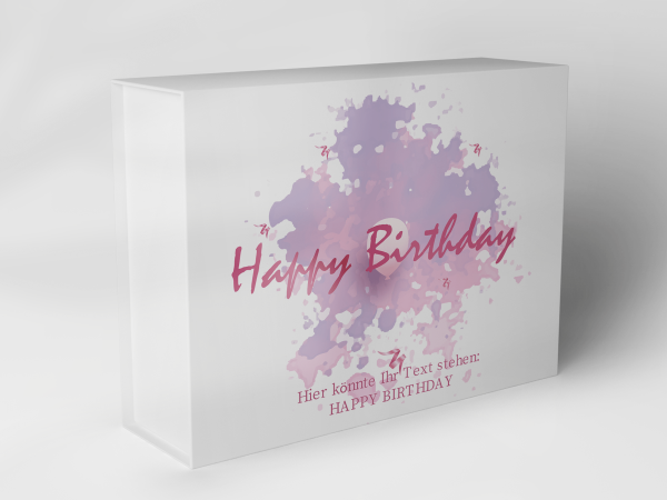 Geschenkbox "Aquarell Happy Birthday" 1007_04_0006 Geschenkbox "Aquarell Happy Birthday" 1007_04_0006