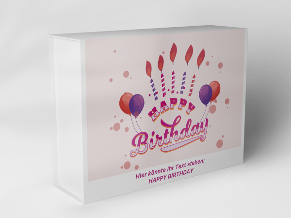 Geschenkbox "Geburtstag mit Luftballons und Kerzen" 1007_04_0013 Geschenkbox "Geburtstag mit Luftballons und Kerzen" 1007_04_0013