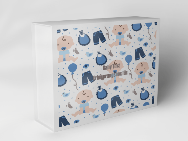 Geschenkbox "Babymuster in Blau" 1007_01_0009 Geschenkbox "Babymuster in Blau" 1007_01_0009