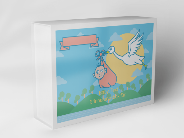 Geschenkbox "Storch und Baby" 1007_01_0014 Geschenkbox "Storch und Baby" 1007_01_0014