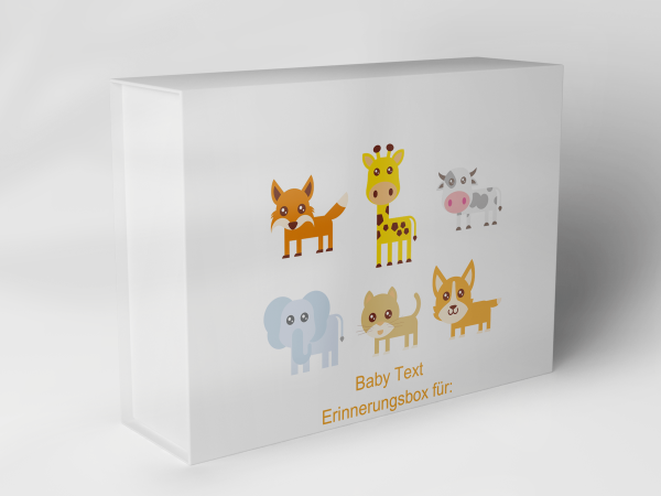 Geschenkbox "Tierbabys und Elefant" 1007_01_0016 Geschenkbox "Tierbabys und Elefant" 1007_01_0016