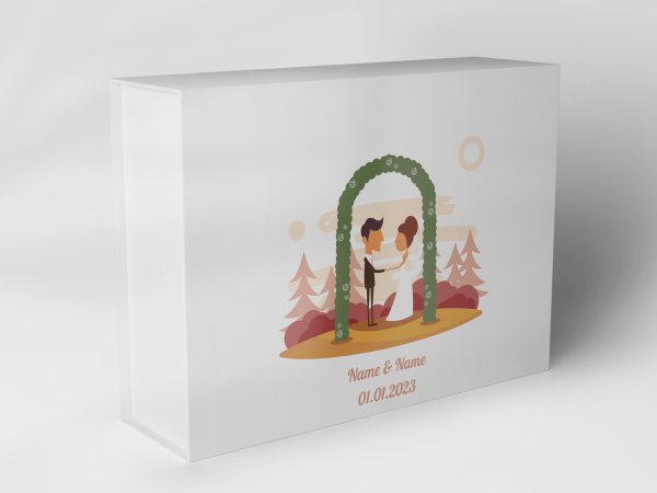 Geschenkbox "Hochzeitspaar unter Laubbogen" 1007_05_0011 Geschenkbox "Hochzeitspaar unter Laubbogen" 1007_05_0011