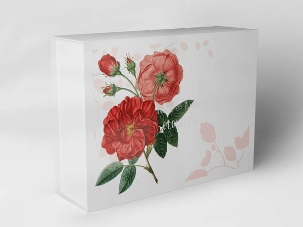 Geschenkbox "rote Blumen und Blätter" 1007_05_0018 Geschenkbox "rote Blumen und Blätter" 1007_05_0018