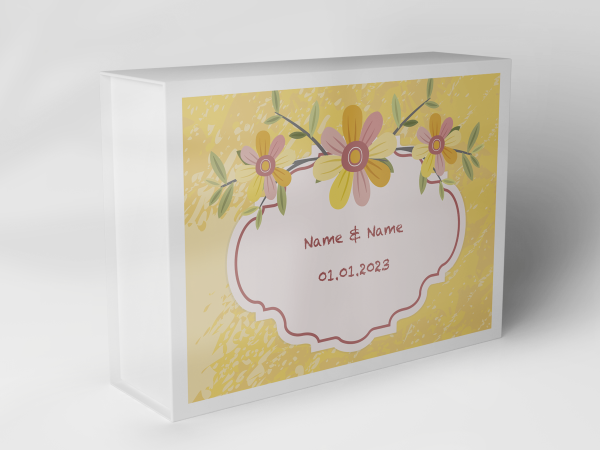 Geschenkbox "Blumenkranz auf Gelb" 1007_05_0019 Geschenkbox "Blumenkranz auf Gelb" 1007_05_0019