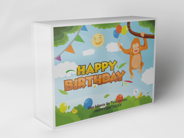 Geschenkbox "Geburtstagsaffe und Ballons" 1007_04_0025 Geschenkbox "Geburtstagsaffe und Ballons" 1007_04_0025