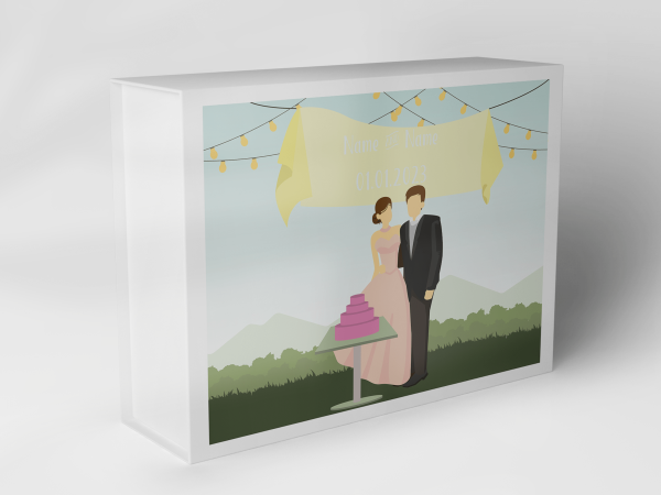 Geschenkbox "Hochzeitspaar Lichterketten" 1007_05_0027 Geschenkbox "Hochzeitspaar Lichterketten" 1007_05_0027