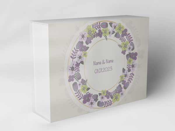 Geschenkbox "Blumenkranz in Lila und Grün" 1007_05_0038 Geschenkbox "Blumenkranz in Lila und Grün" 1007_05_0038