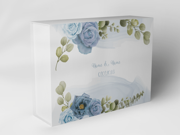 Geschenkbox "Blaue Blumen und Eukalyptus" 1007_05_0054 Geschenkbox "Blaue Blumen und Eukalyptus" 1007_05_0054