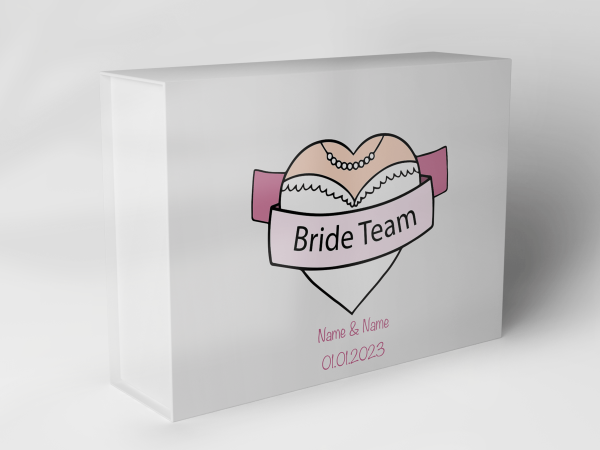 Geschenkbox "Braut Team Herz" 1007_05_0069 Geschenkbox "Braut Team Herz" 1007_05_0069
