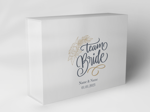 Geschenkbox "Team Bride Blumenkranz" 1007_05_0077 Geschenkbox "Team Bride Blumenkranz" 1007_05_0077