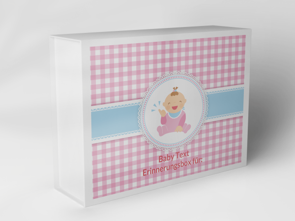 Geschenkbox "Baby und Karos" 1007_01_0025 Geschenkbox "Baby und Karos" 1007_01_0025