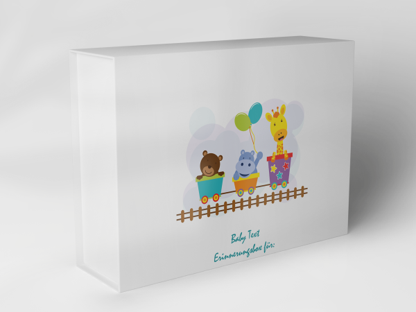 Geschenkbox "Tiere im Zug" 1007_01_0028 Geschenkbox "Tiere im Zug" 1007_01_0028