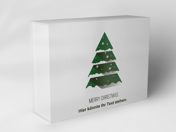 Geschenkbox "Weihnachtsbaum und Schneeflocken" 1007_08_0036 Geschenkbox "Weihnachtsbaum und Schneeflocken" 1007_08_0036