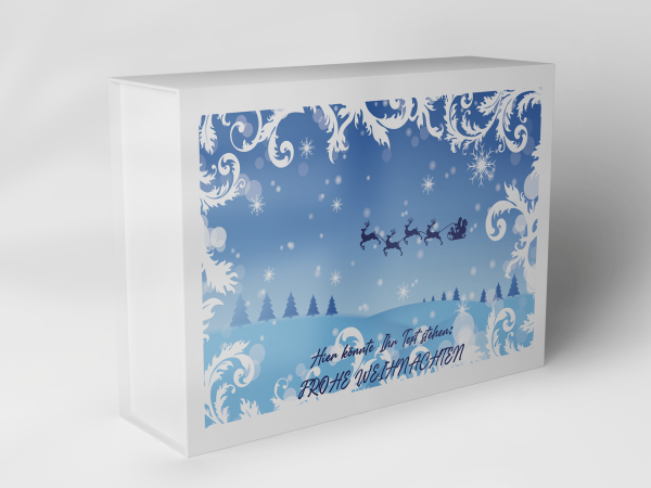 Geschenkbox "Weihnachtslandschaft mit Rentieren" 1007_08_0047 Geschenkbox "Weihnachtslandschaft mit Rentieren" 1007_08_0047