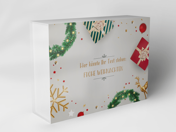 Geschenkbox "Weihnachtskranz und Geschenke" 1007_08_0051 Geschenkbox "Weihnachtskranz und Geschenke" 1007_08_0051