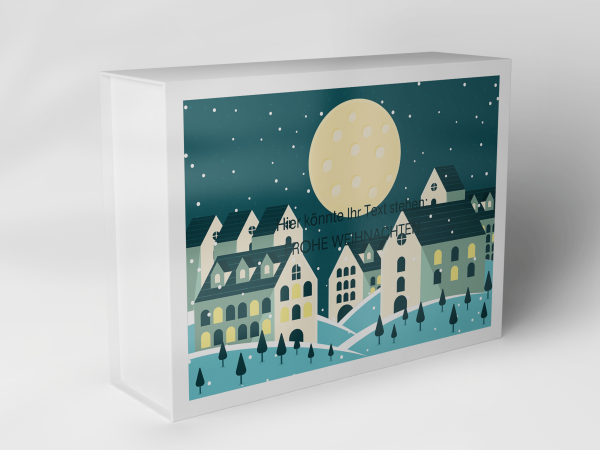 Geschenkbox "Winterdorf mit Mond" 1007_08_0053 Geschenkbox "Winterdorf mit Mond" 1007_08_0053