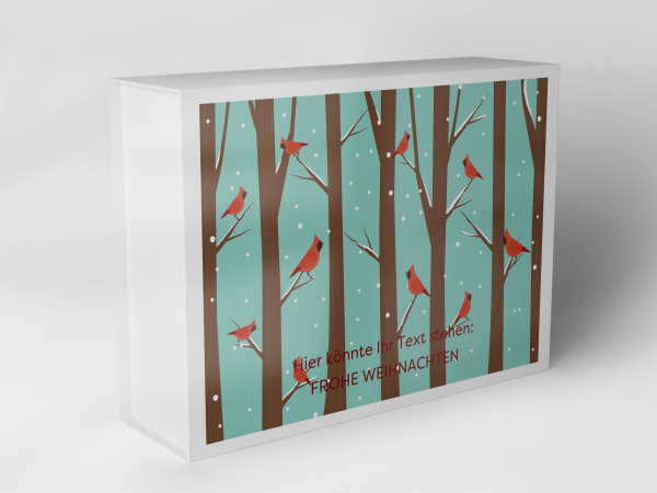 Geschenkbox "Vögel im Winterwald" 1007_08_0054 Geschenkbox "Vögel im Winterwald" 1007_08_0054