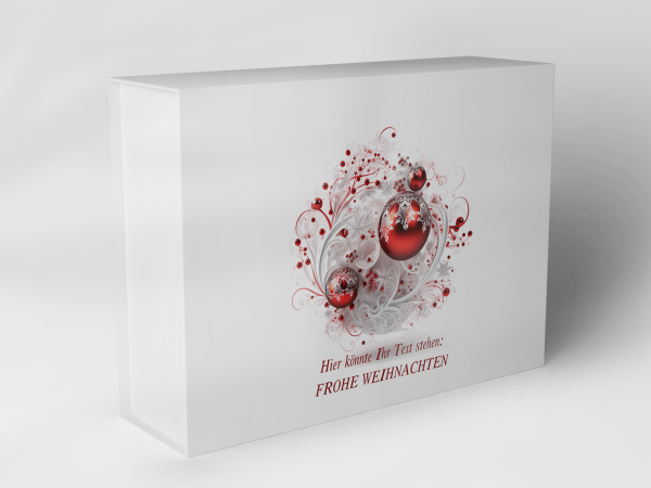 Geschenkbox "Weihnachtskugeln und Schnörkel" 1007_08_0057 Geschenkbox "Weihnachtskugeln und Schnörkel" 1007_08_0057