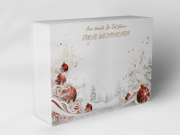 Geschenkbox "Weihnachtskugeln und Schneeflocken" 1007_08_0065 Geschenkbox "Weihnachtskugeln und Schneeflocken" 1007_08_0065