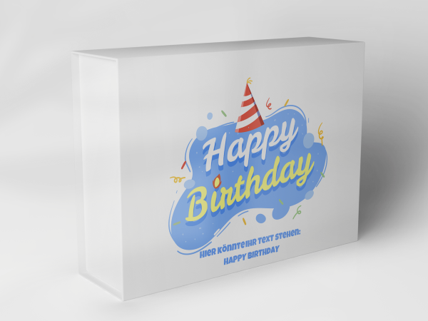 Geschenkbox "Happy Birthday Partyhut" 1007_04_0029 Geschenkbox "Happy Birthday Partyhut" 1007_04_0029