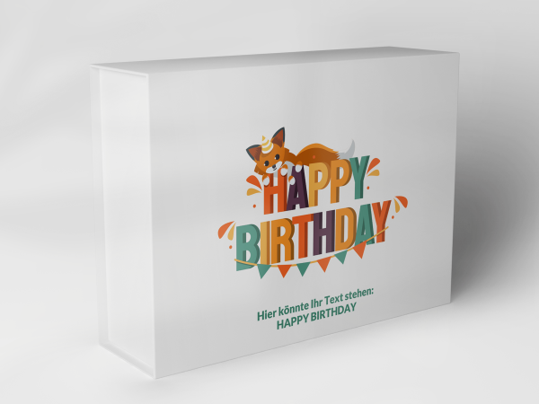 Geschenkbox "Geburtstagsfuchs und Wimpel" 1007_04_0032 Geschenkbox "Geburtstagsfuchs und Wimpel" 1007_04_0032