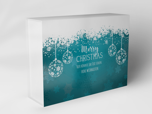 Geschenkbox "Weihnachtskugeln und Schneeflocken" 1007_08_0071 Geschenkbox "Weihnachtskugeln und Schneeflocken" 1007_08_0071