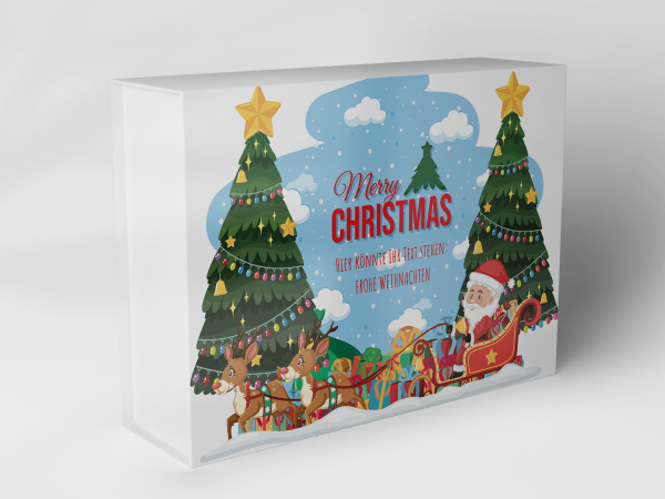 Geschenkbox "Weihnachtsmann und Rentiere" 1007_08_0074 Geschenkbox "Weihnachtsmann und Rentiere" 1007_08_0074